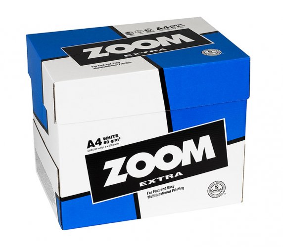Kopiopaperi ZOOM Extra Express 80G A4/2500, hinta 22,35€