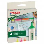 Korostuskynä Edding ecoline 24 viisto 2-5mm värilajitelma 4kpl