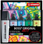 Korostuskynä Stabilo Boss Original Arty viileät värit 5 kpl