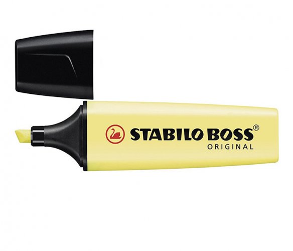 Korostuskynä Stabilo Boss Original pastellinkeltainen, hinta 1,03€