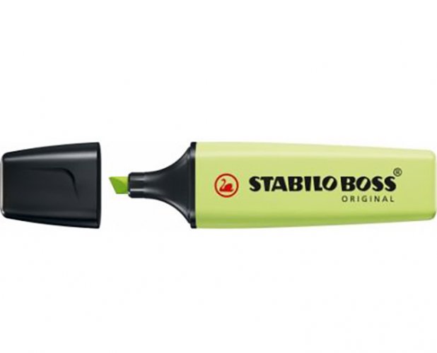 Korostuskynä Stabilo Boss Original pastellinlime, hinta 1,03€