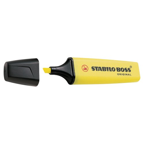 Korostuskynä Stabilo boss viisto 2-5mm keltainen, hinta 1,77€