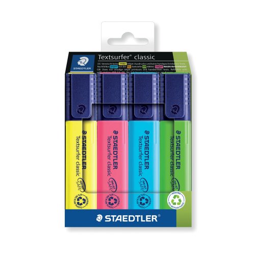 Korostuskynä Staedtler textsurfer 364 viisto 1-5mm värilajitelma 4kpl, hinta 5,84€
