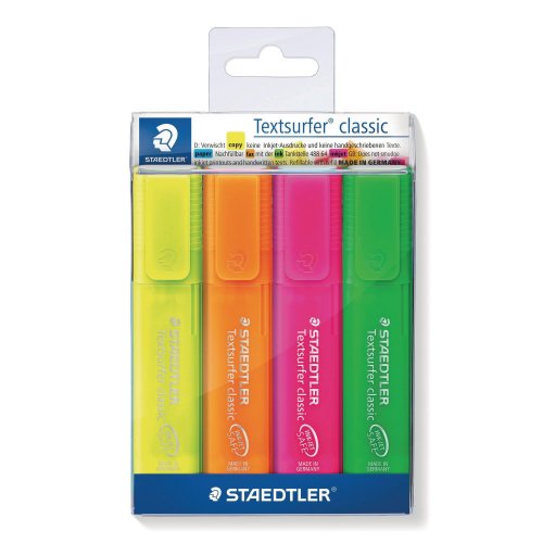 Korostuskynä Staedtler textsurfer rainbow viisto 1-5mm värilaj. 4kpl, hinta 5,38€