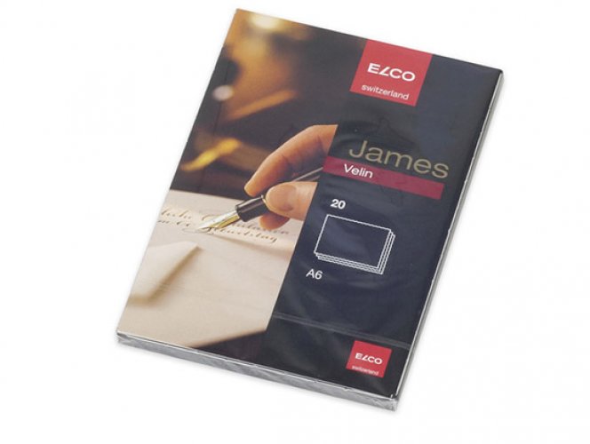 Kortti ELCO James Velin A6 valkoinen /20, hinta 6,67€