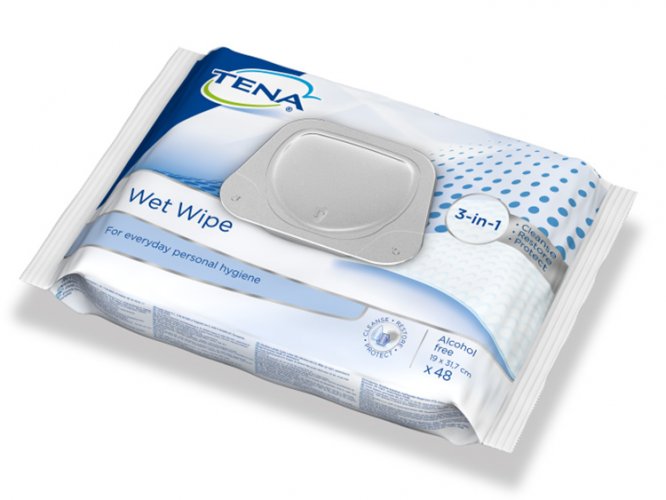 Kosteuspyyhe TENA ProSkin Wet Wipes 7997 /48, hinta 5,91€