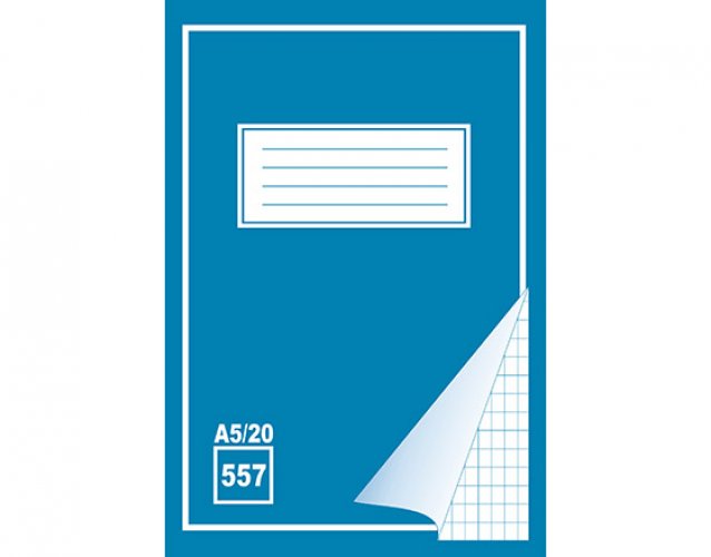 Kouluvihko 557 A5/20 ruudut 5 x 7 mm, hinta 0,25€