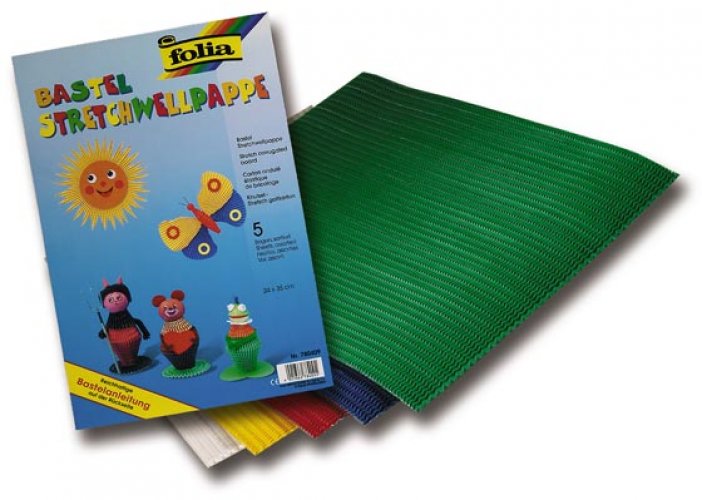 Kreppiaaltopahvi Folia 24 x 35 cm värilajitelma /5, hinta 10,38€