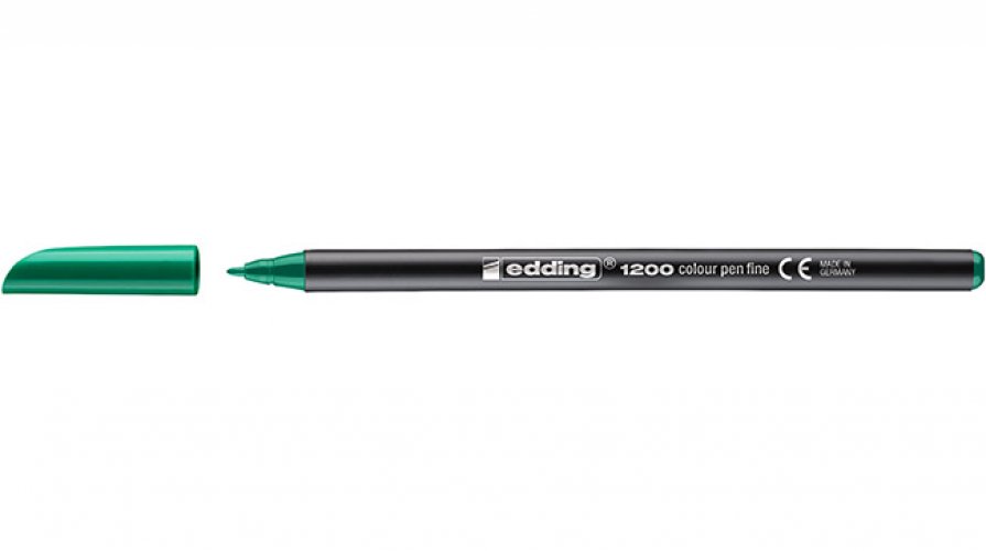 Kuitukärkikynä Edding 1200 1 mm vihreä, hinta 0,66€