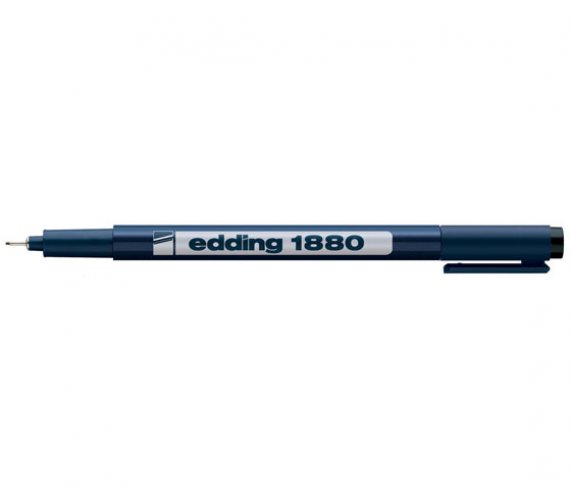 Kuitukärkikynä Edding 1880 0,5 mm musta, hinta 1,31€