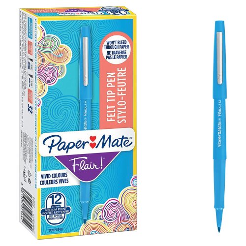 Kuitukärkikynä Papermate flair 0,7mm turkoosi, hinta 3,22€