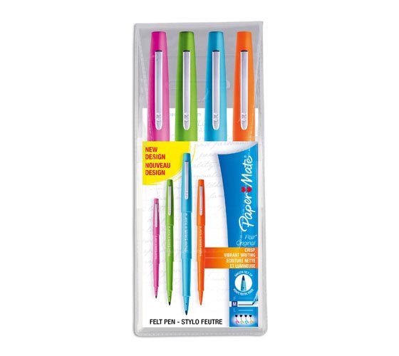 Kuitukärkikynä Papermate Flair Fun värilajitelma 4 kpl, hinta 4,55€