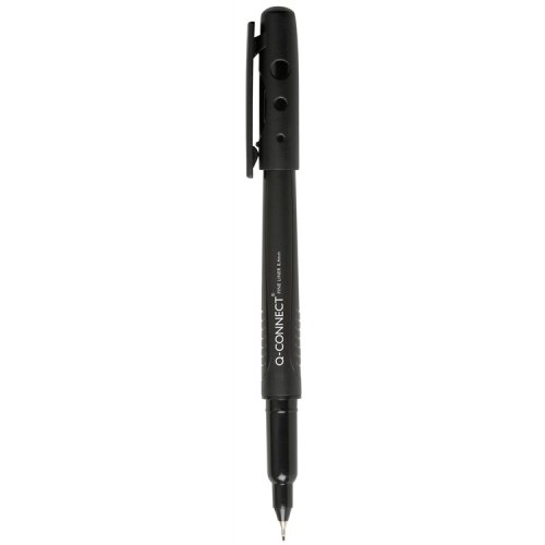 Kuitukärkikynä Q-CONNECT Fineliner 04 musta, hinta 0,32€