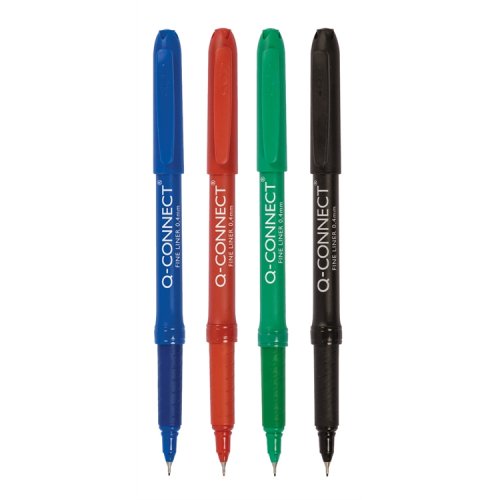 Kuitukärkikynä Q-CONNECT Fineliner 04 vihreä, hinta 0,32€