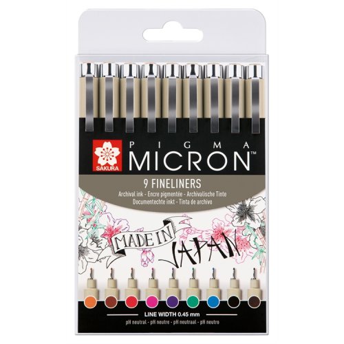 Kuitukärkikynä Sakura Pigma Micron 0, hinta 20,98€