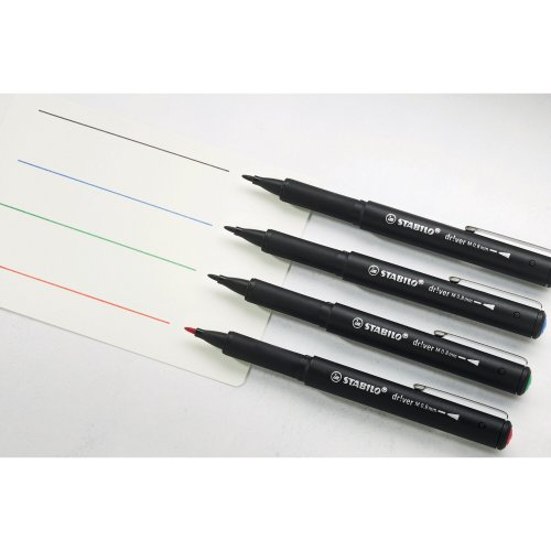 Kuitukärkikynä Stabilo driver 1088 0,4mm musta, hinta 4,14€