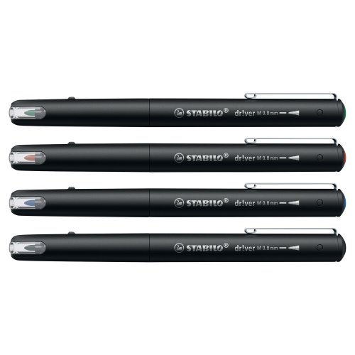 Kuitukärkikynä Stabilo driver 1088 0,8mm värilajitelma 4kpl, hinta 16,47€