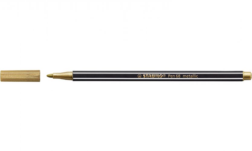 Kuitukärkikynä STABILO Pen 68/810 Metallic kulta, hinta 1,40€
