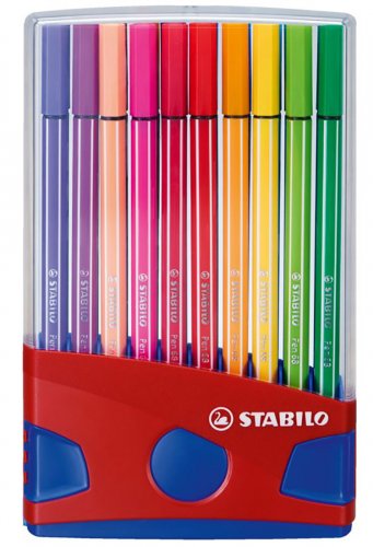 Kuitukärkikynä STABILO Pen 68 värilajitelma /20, hinta 15,96€