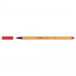 Kuitukärkikynä Stabilo point 88 0,4mm punainen