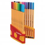 Kuitukärkikynä Stabilo point 88 0,4mm värilajitelma 20kpl