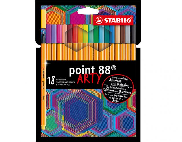 Kuitukärkikynä STABILO Point 88 Arty värilajitelma /18, hinta 11,12€