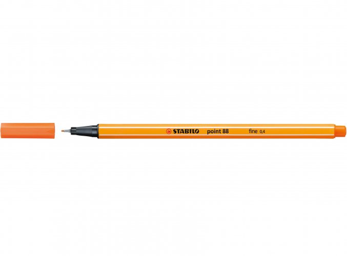 Kuitukärkikynä Stabilo Point 88 kalpeanpunainen, hinta 0,55€