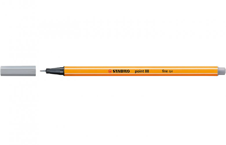 Kuitukärkikynä STABILO Point 88 keskiharmaa, hinta 0,55€
