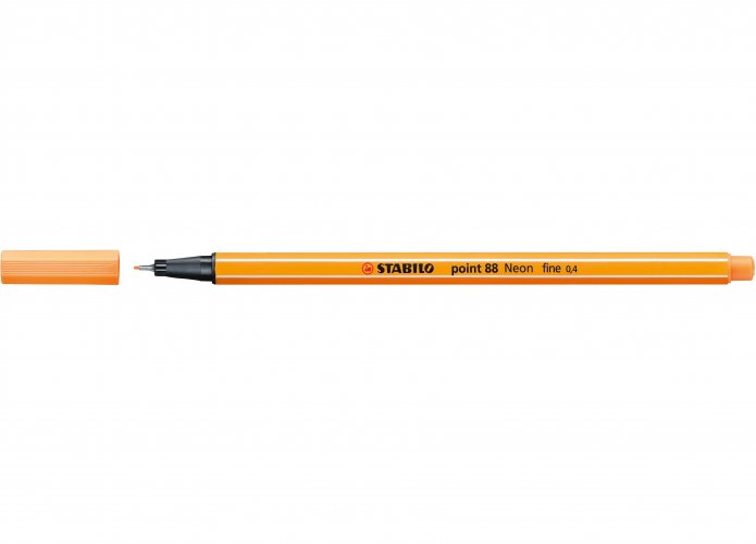 Kuitukärkikynä STABILO Point 88 neonoranssi, hinta 0,55€