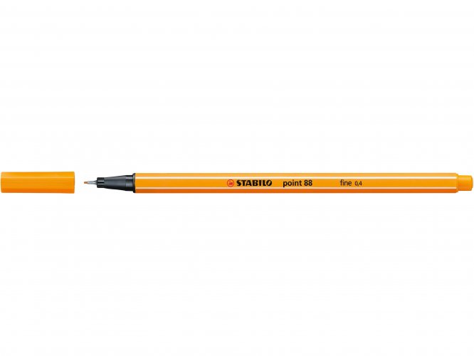 Kuitukärkikynä STABILO Point 88 oranssi, hinta 0,55€