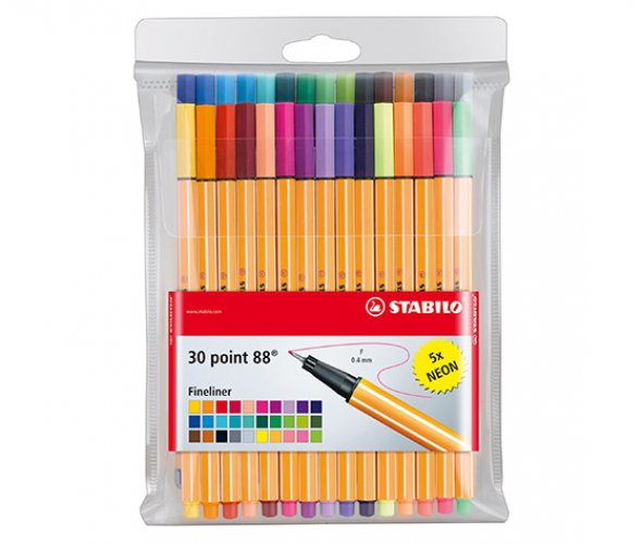 Kuitukärkikynä STABILO Point 88 värilajitelma /25+5, hinta 18,56€