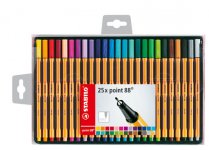 Kuitukärkikynä Stabilo Point 88 värilajitelma 25 kpl