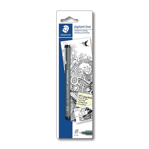 Kuitukärkikynä Staedtler 3080 0,1mm blisteri musta, hinta 3,59€