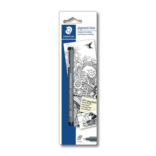 Kuitukärkikynä Staedtler 30802 0,2mm blisteri musta, hinta 3,52€