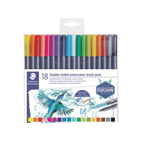 Kuitukärkikynä Staedtler marsgraphic 2-päinen 18kpl, hinta 21,86€