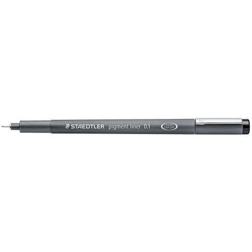 Kuitukärkikynä Staedtler pigment liner 308 0,1mm musta, hinta 3,13€