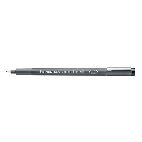 Kuitukärkikynä Staedtler pigment liner 308 0,5mm musta, hinta 2,99€