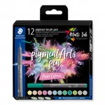 Kuitukärkikynä Staedtler pigmentarts pastellisävyt 12kpl
