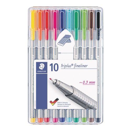 Kuitukärkikynä Staedtler triplus 334 0,3mm värilajitelma 10kpl, hinta 18,80€
