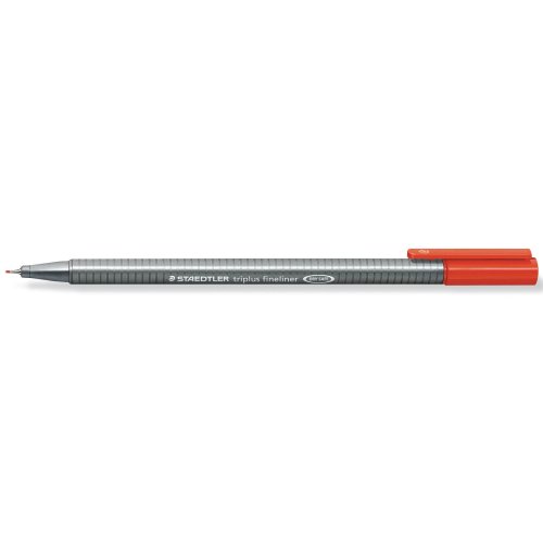 Kuitukärkikynä Staedtler triplus 334-2 0,3mm punainen, hinta 1,46€