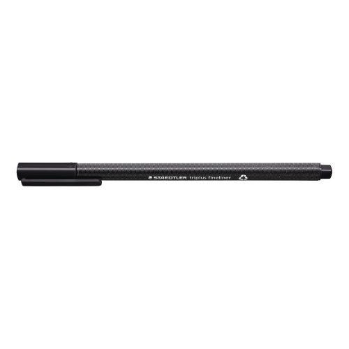 Kuitukärkikynä Staedtler triplus 334-9 0,3mm musta, hinta 1,41€