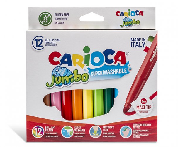 Huopakynä CARIOCA Jumbo värilajitelma /12, hinta 4,32€