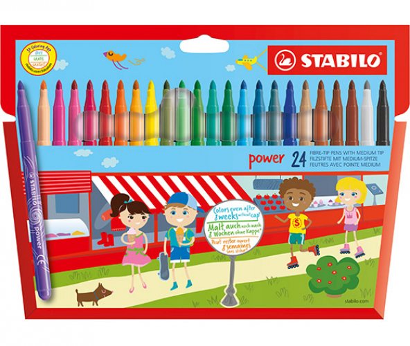 Huopakynä STABILO Power 280 värilajitelma /24, hinta 6,97€