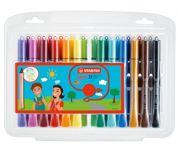 Huopakynä STABILO Cappi värilajitelma /24, hinta 11,17€