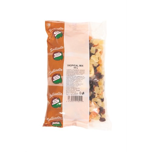 Kuivahedelmäsekoitus Mauste-Sallinen Tropical Mix 400 g, hinta 5,86€