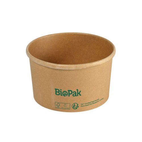 Kulho Biopak ronda slim 550 ml ruskea 35kpl, hinta 5,03€