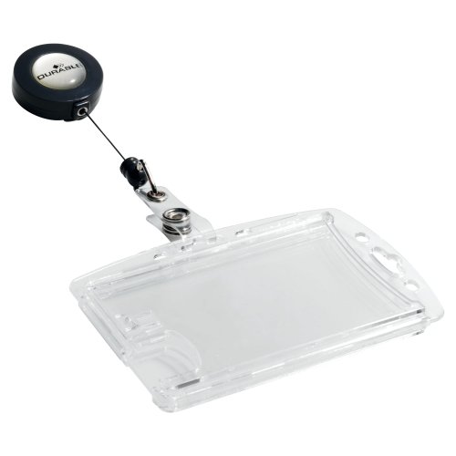 Kulkukorttikotelo Durable 8224 54 x 90mm + jojo kovamuovia 10kpl, hinta 63,13€