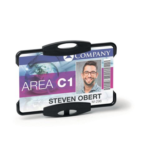 Kulkukorttikotelo Durable 8988 eko 1 puolinen musta 10kpl, hinta 60,30€