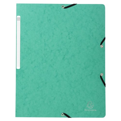 Kulmalukkokansio ilman läppiä Exacompta A4 355G vihreä, hinta 0,92€