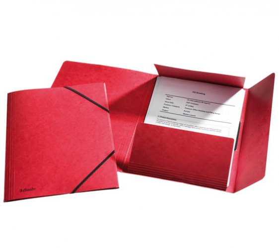 Kulmalukkokansio läpillä Esselte A4 390G punainen, hinta 1,48€